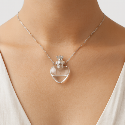 Crystal Heart Memory Pendant